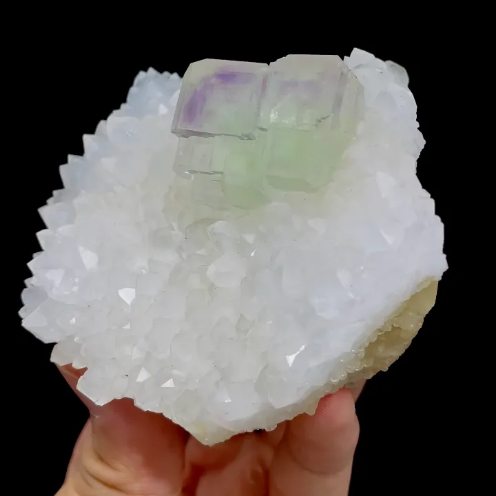 Natural Green Phantom Fluorite and Quartz comes from Zhejiang,China 85*80*40MM - image 2
