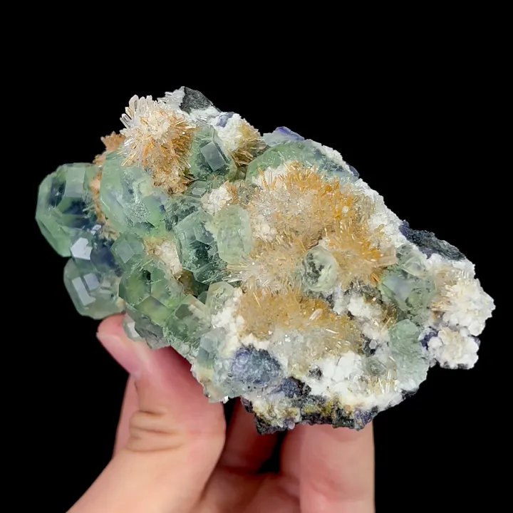 Natural Green Phantom Fluorite and Quartz, Mineral Specimen:Fujian,China (110*55*45MM) - image 4