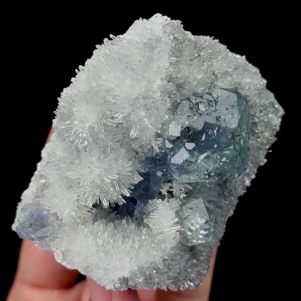 Natural Green Phantom Fluorite and Quartz Mineral Specimen,High Quality Specimen,FUJIAN,CHINA(70*60*40mm) - image 3