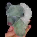 Natural Green Phantom Fluorite and Quartz, Mineral Specimen:Zhejiang,China (100*150*90MM) - image 3
