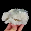 Natural Green Phantom Fluorite and Quartz, Mineral Specimen:Zhejiang,China (110*80*50MM) - image 6