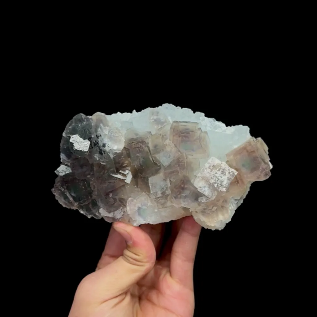 Natural Green Phantom Fluorite and Quartz, Mineral Specimen:Zhejiang,China (135*75*40MM) - image 3