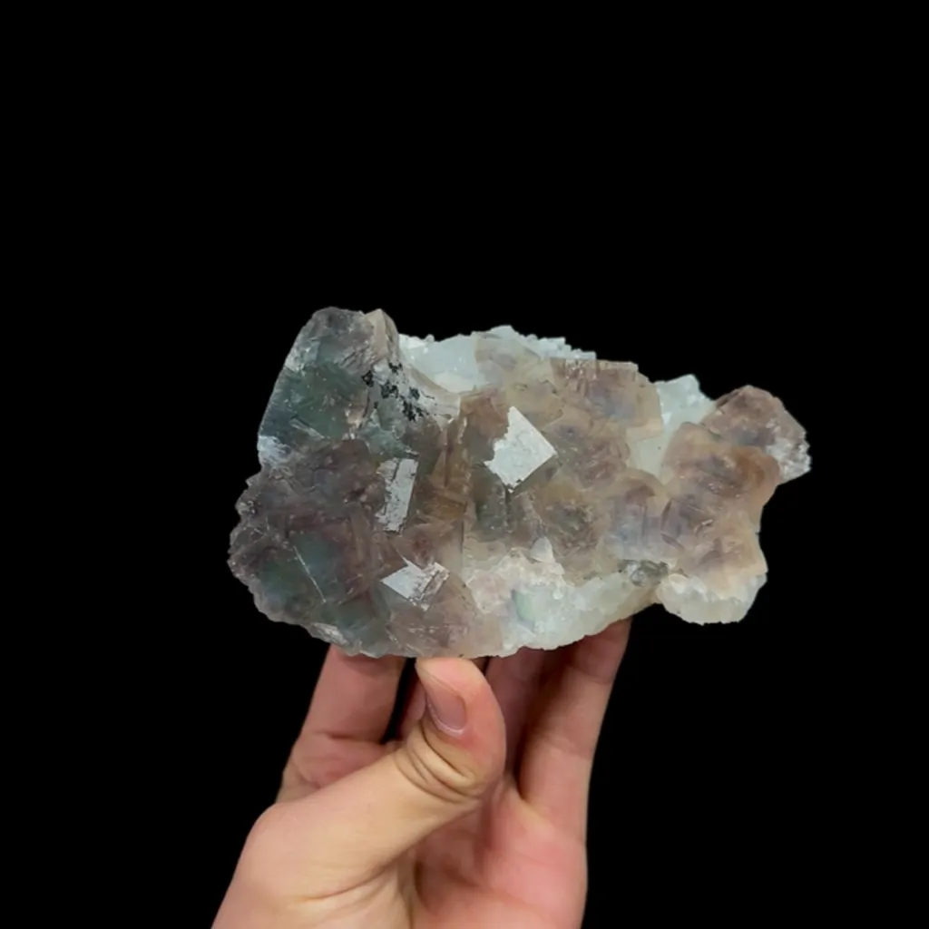 Natural Green Phantom Fluorite and Quartz, Mineral Specimen:Zhejiang,China (135*75*40MM) - image 4