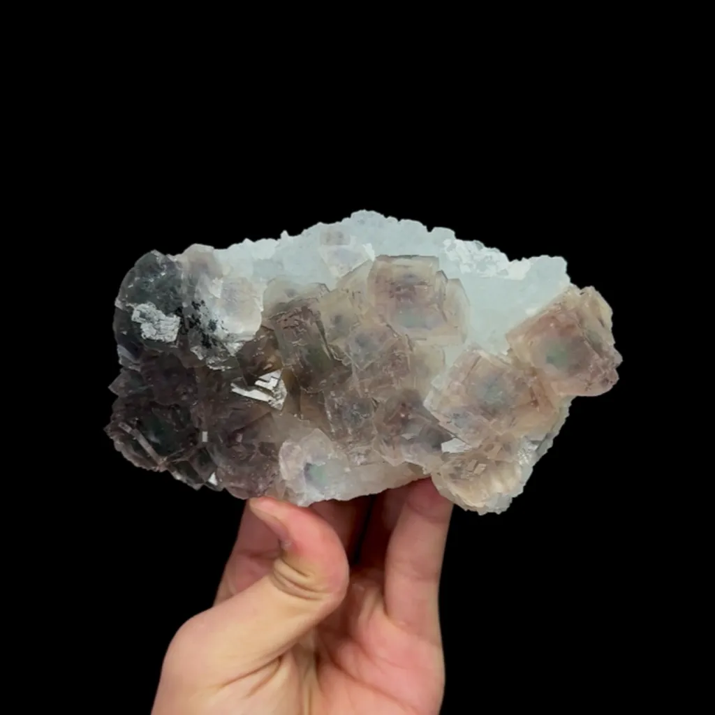 Natural Green Phantom Fluorite and Quartz, Mineral Specimen:Zhejiang,China (135*75*40MM) image