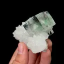 Natural Green Phantom Fluorite and Quartz, Mineral Specimen:Zhejiang,China (50*70*35MM) - image 3