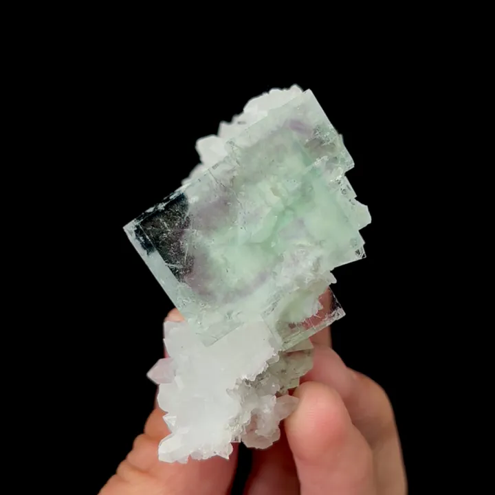 Natural Green Phantom Fluorite and Quartz, Mineral Specimen:Zhejiang,China (50*70*35MM) - image 4