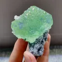 Natural Green Phantom Fluorite and Quartz Symbiosis comes from Fujian,China 55*70*30MM - image 2