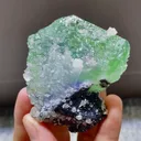 Natural Green Phantom Fluorite and Quartz Symbiosis comes from Fujian,China 55*70*30MM - image 4