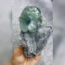 Natural Green Phantom Fluorite and Quartz Symbiosis comes from Fujian,China 70*105*60MM - image 1