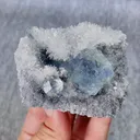 Natural Green Phantom Fluorite and Quartz Symbiosis comes from Fujian,China 70*60*40MM - image 2