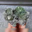 Natural Green Phantom Fluorite and Quartz Symbiosis comes from Fujian,China 90*65*30MM - image 3