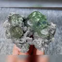 Natural Green Phantom Fluorite and Quartz Symbiosis comes from Fujian,China 90*65*30MM - image 1