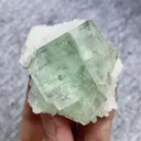 Natural Green Phantom Fluorite and Quartz Symbiosis comes from Zhejiang,China 55*55*50MM - image 3