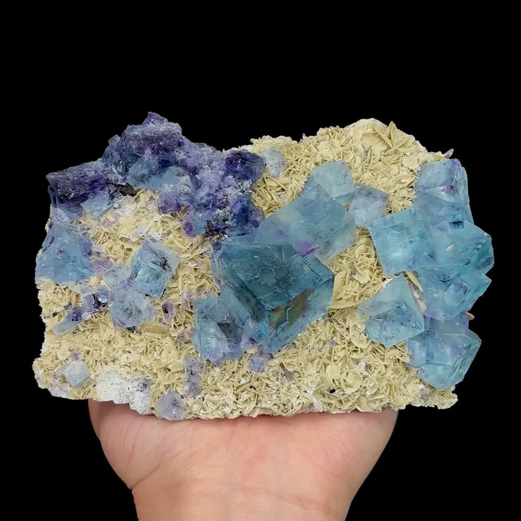 Natural Green Phantom Fluorite and Siderite, Mineral Specimen: Inner Mongolia,China (145*95*50MM) - image 5