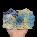 Natural Green Phantom Fluorite and Siderite, Mineral Specimen: Inner Mongolia,China (145*95*50MM) - image 5