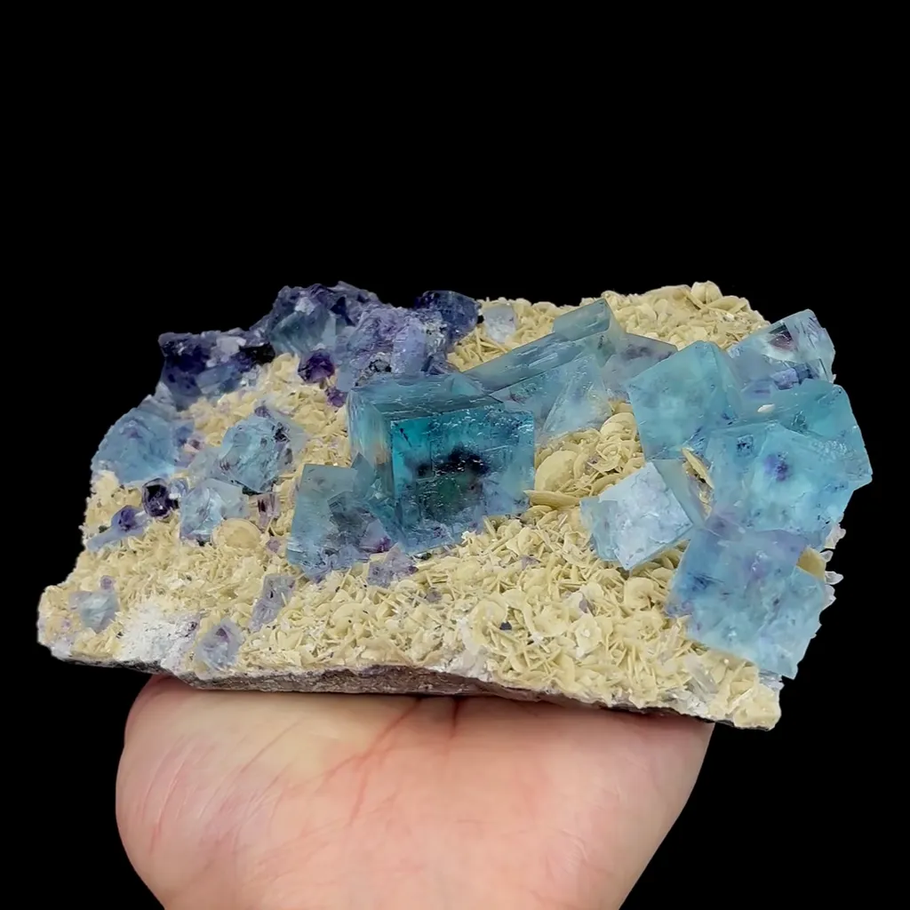 Natural Green Phantom Fluorite and Siderite, Mineral Specimen: Inner Mongolia,China (145*95*50MM) - image 2