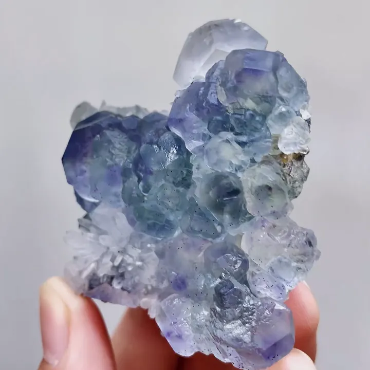Natural Green Phantom Fluorite & Calcite,Mineral Specimen: Fujian,China (55*55*25MM) - image 3