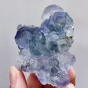 Natural Green Phantom Fluorite & Calcite,Mineral Specimen: Fujian,China (55*55*25MM) - image 3