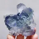 Natural Green Phantom Fluorite & Calcite,Mineral Specimen: Fujian,China (55*55*25MM) - image 5