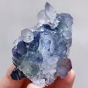 Natural Green Phantom Fluorite & Calcite,Mineral Specimen: Fujian,China (55*55*25MM) - image 4