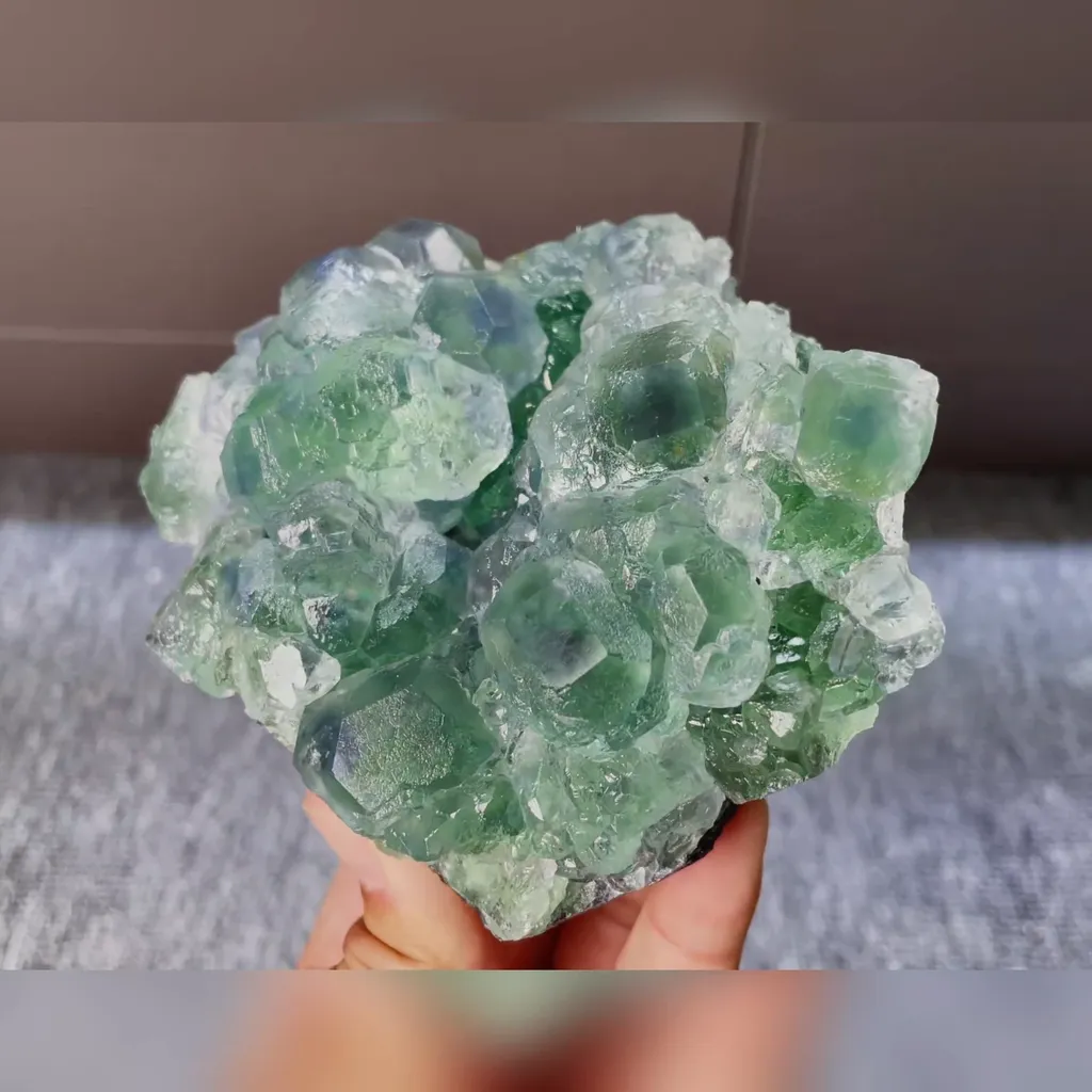 Natural Green Phantom Fluorite comes from Fujian,China 115*95*55MM - image 2