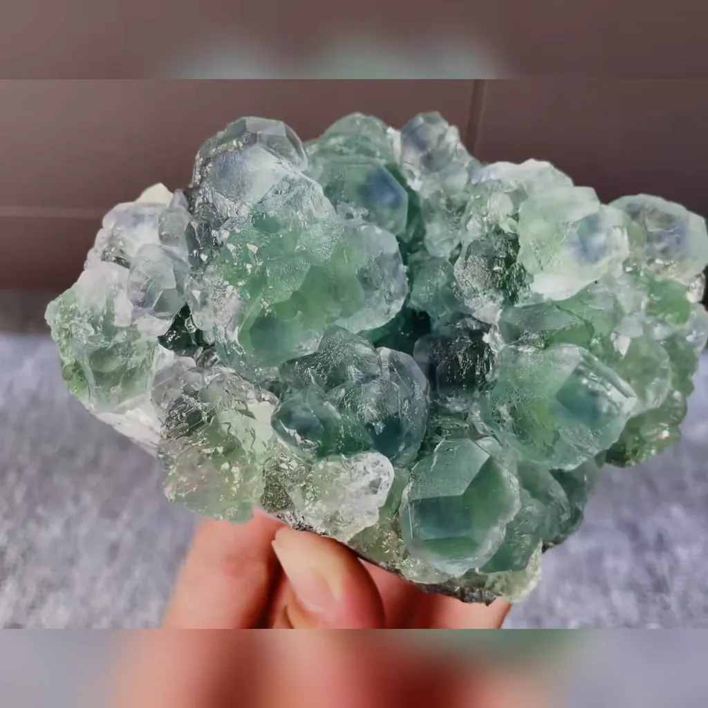 Natural Green Phantom Fluorite comes from Fujian,China 115*95*55MM - image 4