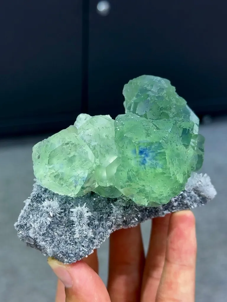 Natural Green Phantom Fluorite comes from Fujian,China50*60*100MM - image 2