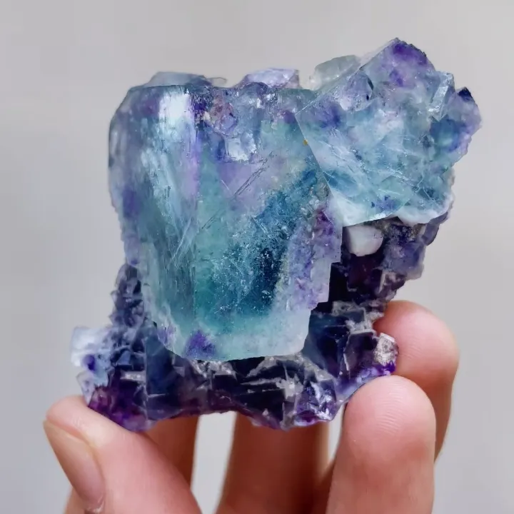 Natural Green Phantom Fluorite comes from Inner Mongolia,China 50*50*35MM image