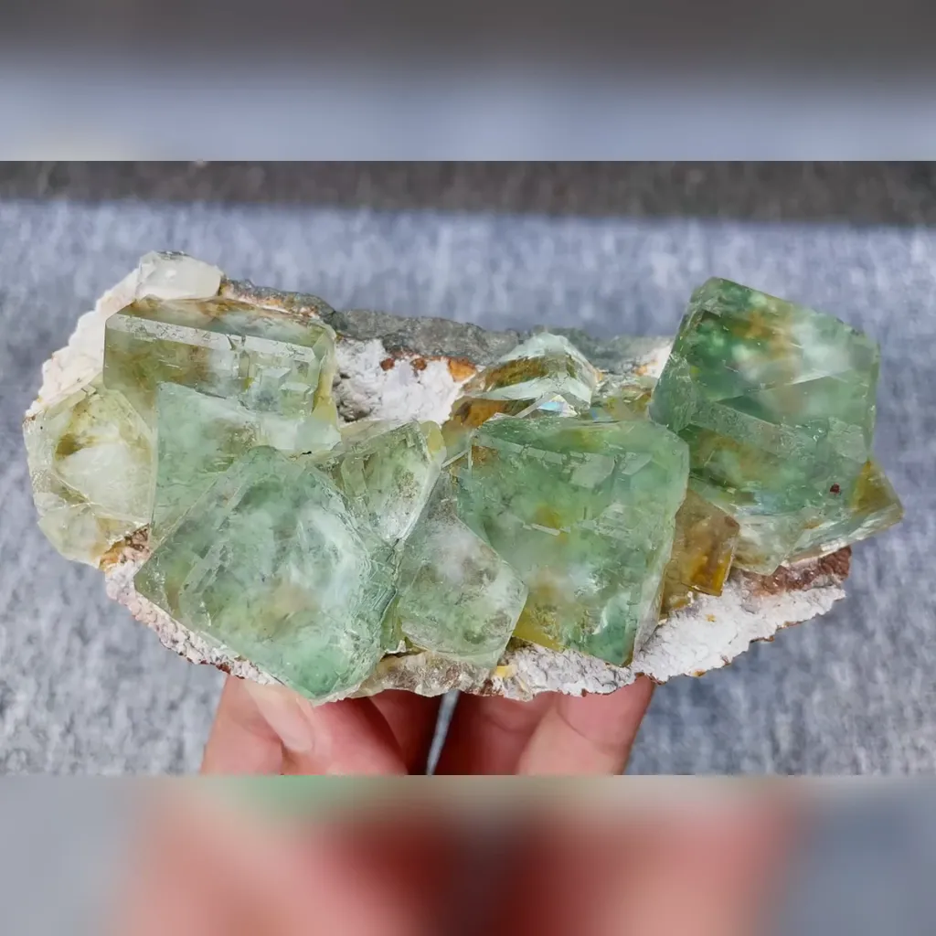 Natural Green Phantom Fluorite comes from Xianghualing,Hunan 130*60*30MM image
