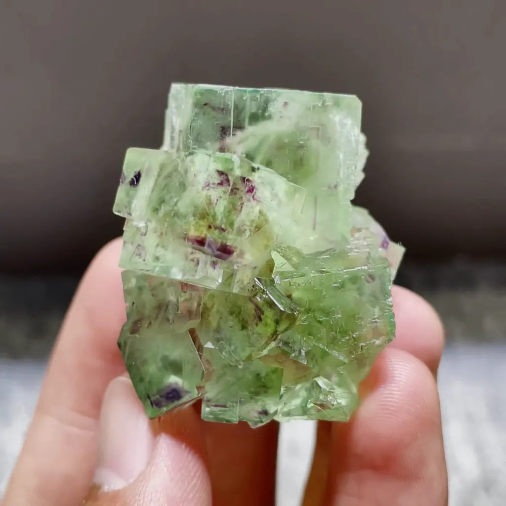 Natural Green Phantom Fluorite comes from Xianghualing,Hunan 30*30*35MM - image 4