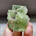 Natural Green Phantom Fluorite comes from Xianghualing,Hunan 30*30*35MM - image 2