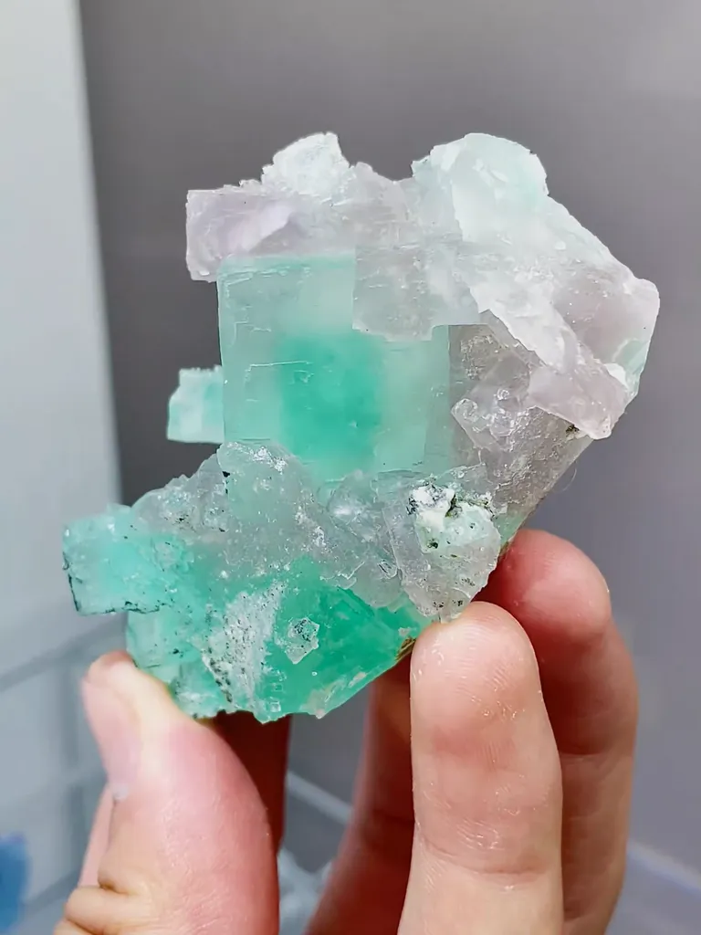 Natural Green Phantom Fluorite comes from Xianghualing,Hunan 60*40*20MM - image 6