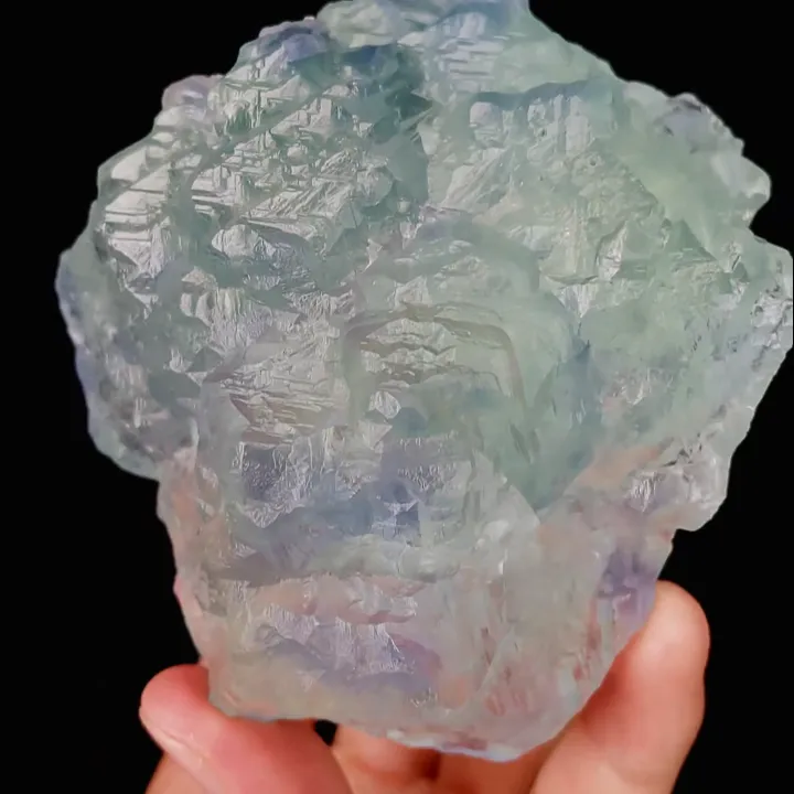 Natural Green Phantom Fluorite, Mineral Specimen: Fujian,China (95*90*60MM) image