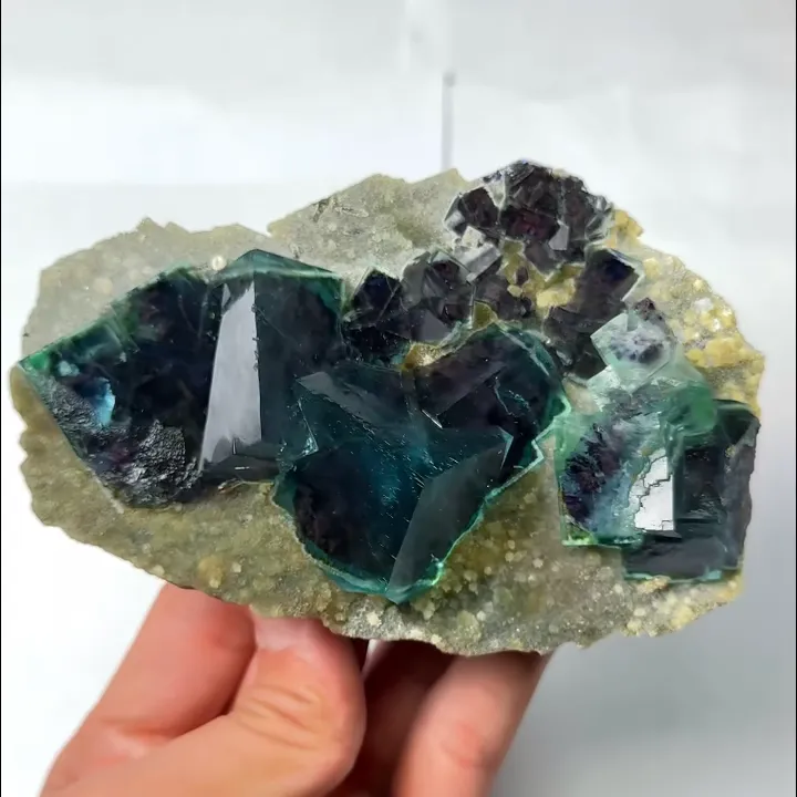 Natural Green Phantom Fluorite, Mineral Specimen: Inner Mongolia,China (120*80*45MM) image