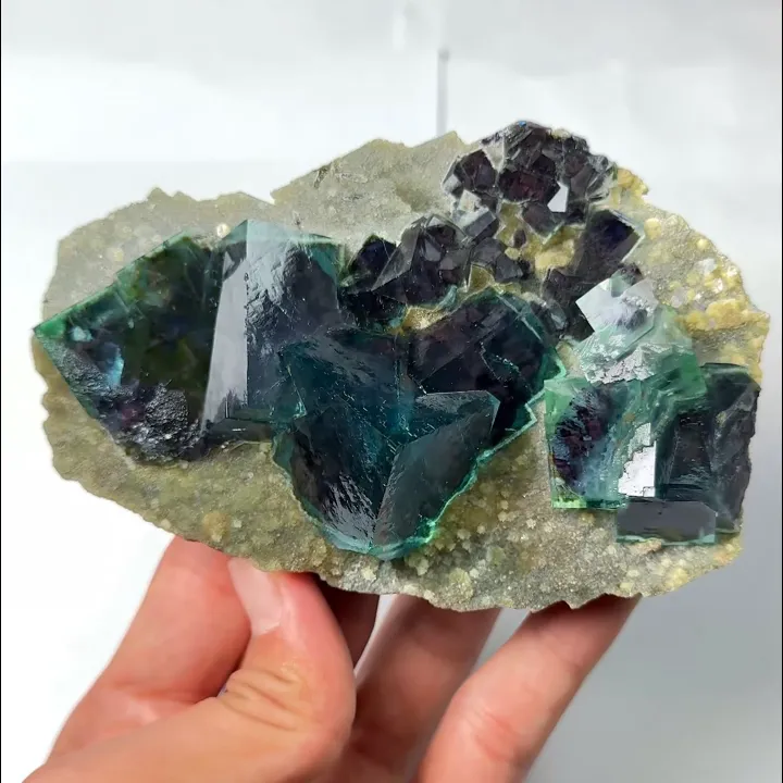 Natural Green Phantom Fluorite, Mineral Specimen: Inner Mongolia,China (120*80*45MM) - image 7