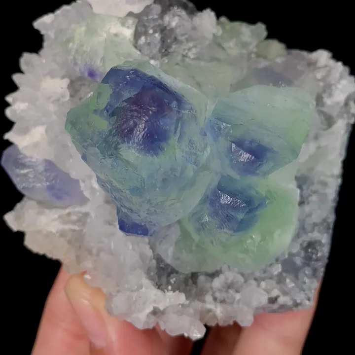 Natural Green Phantom Fluorite, Mineral Specimen:Fujian,China (80*75*55MM) - image 2