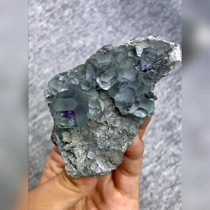 Natural Green Phantom Fluorite, Mineral Specimen:Fujian,China (85*55*30MM) image