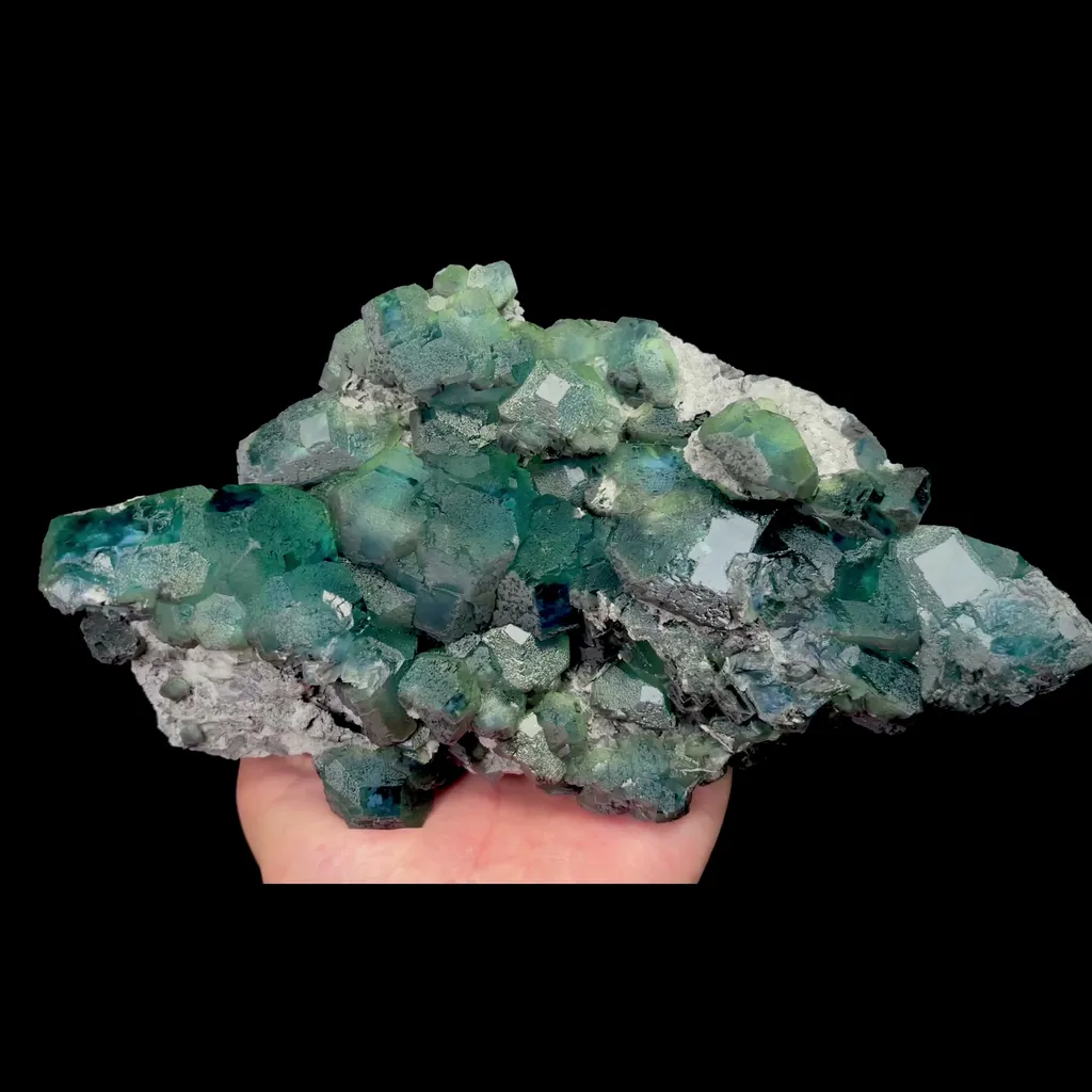 Natural Green Phantom Fluorite Mineral Specimen,High Quality Specimen,FUJIAN,CHINA(230*140*70mm) image
