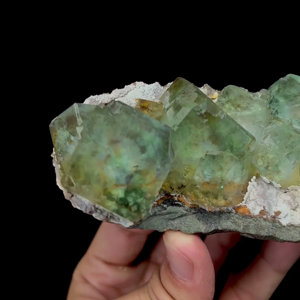 Natural Green Phantom Fluorite Mineral Specimen,High Quality Specimen,XIANGHUALING,HUNAN,CHINA(130*60*30mm) image