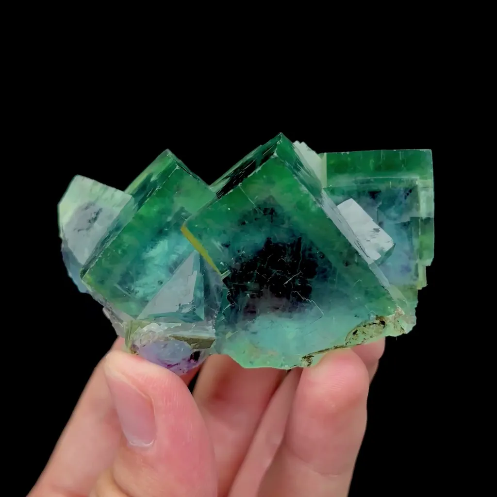 Natural Green Phantom Fluorite Mineral Specimen,High Quality Specimen,YINDU,INNER MONGOLIA,CHINA(70*42*34mm) image
