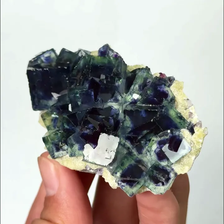 Natural Green Phantom Fluorite, Mineral Specimen:Yindu,Inner Mongolia (70*45*25MM) - image 2