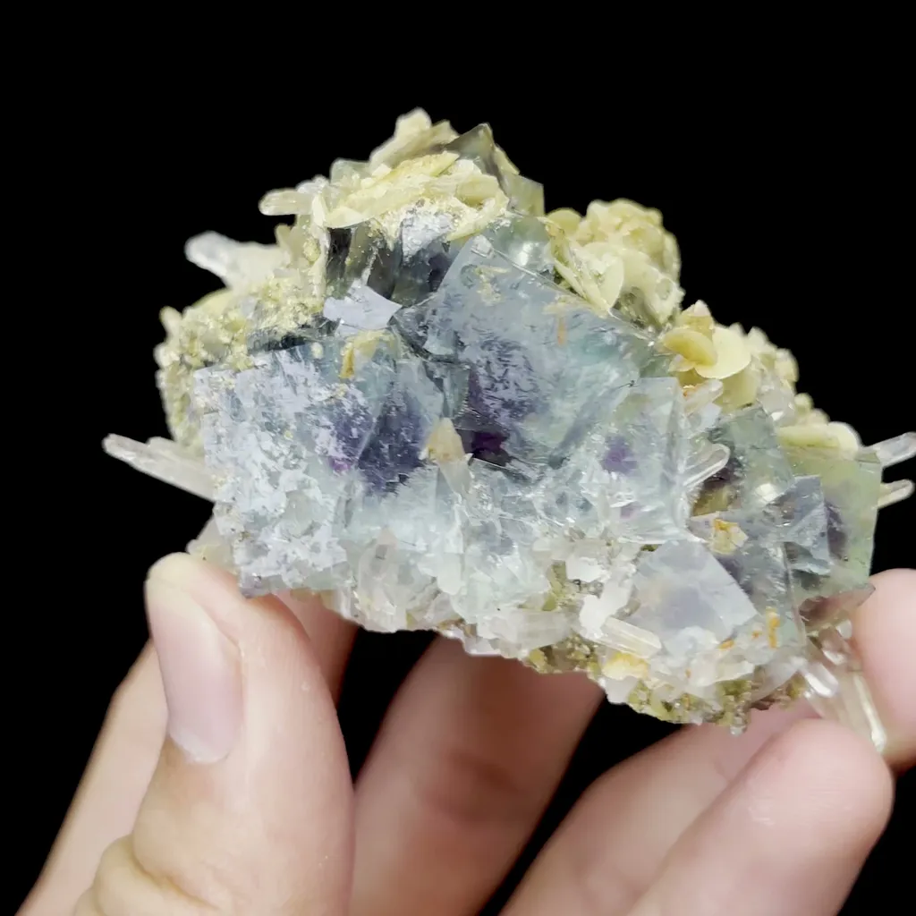 Natural Green Phantom Fluorite Siderite and Quartz Mineral Specimen,High Quality Specimen,INNER MONGOLIA,CHINA(72*47*30mm) - image 2