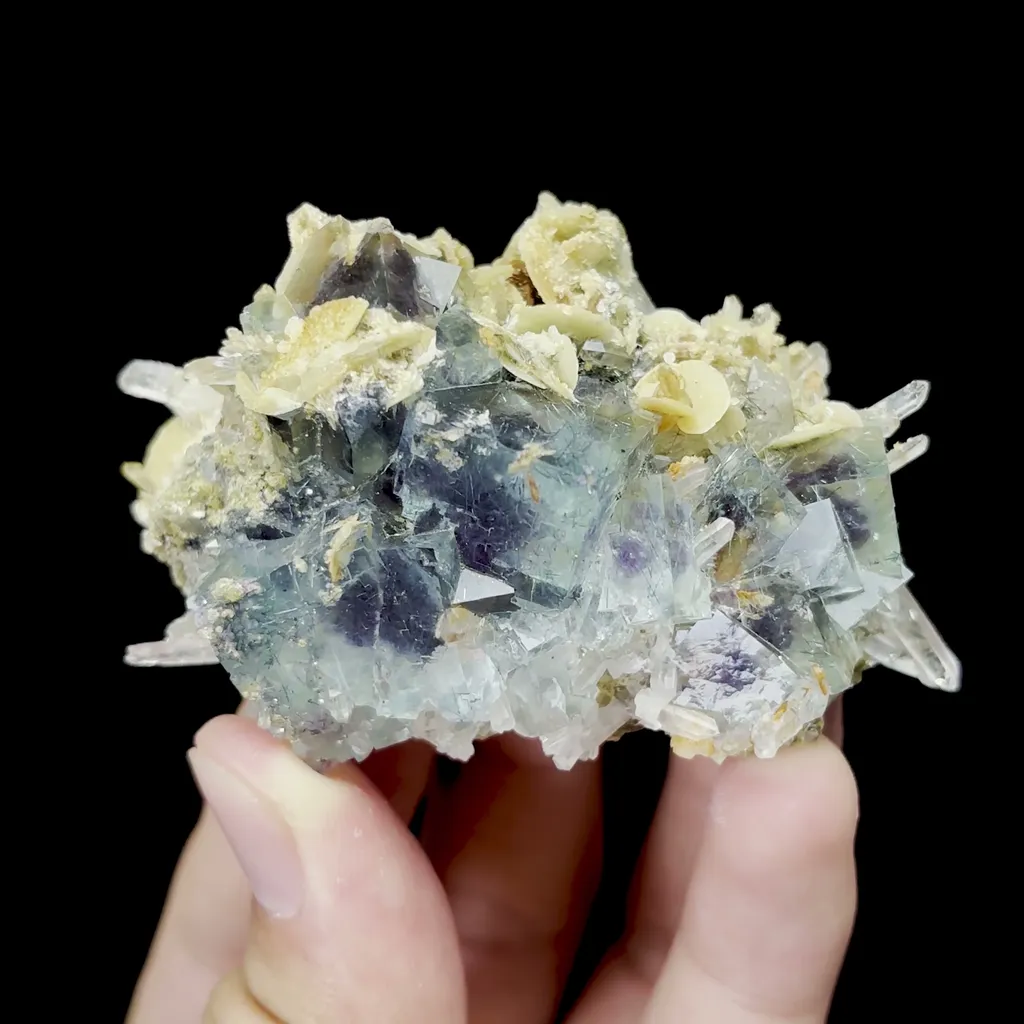 Natural Green Phantom Fluorite Siderite and Quartz Mineral Specimen,High Quality Specimen,INNER MONGOLIA,CHINA(72*47*30mm) - image 3