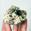 Natural Green Phantom Fluorite with Dolomite and Mica, Mineral Specimen: Inner Mongolia,China (55*65*30MM) - image 4