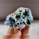 Natural Green Phantom Fluorite with Mica and Purple Fluorite Symbiosis from Inner Mongolia 100*55*25MM - image 2