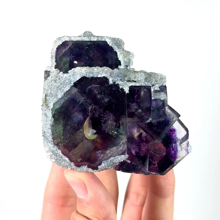 Natural Green Phantom Fluorite,Mineral Specimen:YINDU NEIMENG (65*70*30mm) image