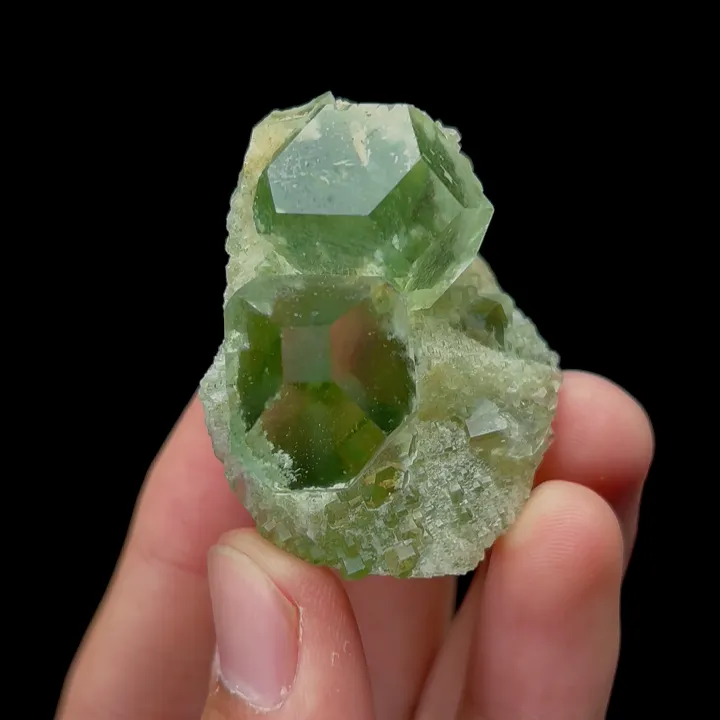 Natural Green Phantom Fluorite,Pyramid Mineral Specimen:FUJIAN (40*35*20mm) - image 2