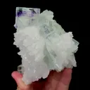 Natural Green Purple Cubic Fluorite and Crystal Mineral Specimen,High Quality Specimen,ZHEJIANG,CHINA(97*65*117mm) - image 1