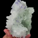 Natural Green Purple Cubic Fluorite and Crystal Mineral Specimen,High Quality Specimen,ZHEJIANG,CHINA(97*65*117mm) - image 2