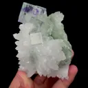 Natural Green Purple Cubic Fluorite and Crystal Mineral Specimen,High Quality Specimen,ZHEJIANG,CHINA(97*65*117mm) - image 3